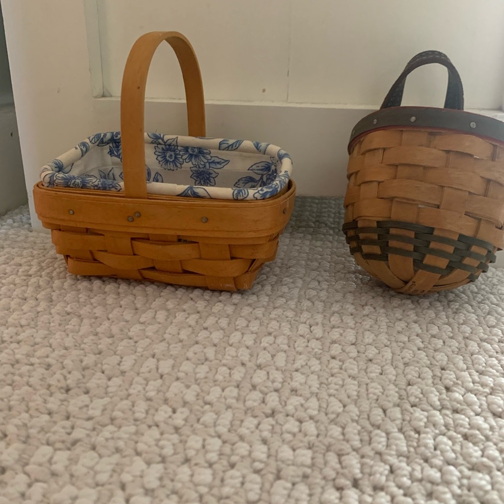 Longaberger Handwoven Booking Basket Set